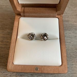 BOGO Adorable silver knot earrings